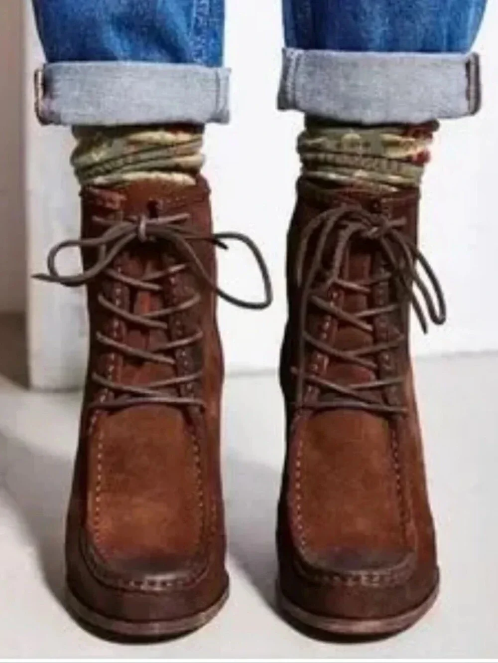 Frye Parker Moc Ankle Brown Oil Suede Boot Size 8M